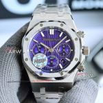 HBF Audemars Piguet Royal Oak Chronograph Purple Face Stainless Steel 7750 Replica Watch 